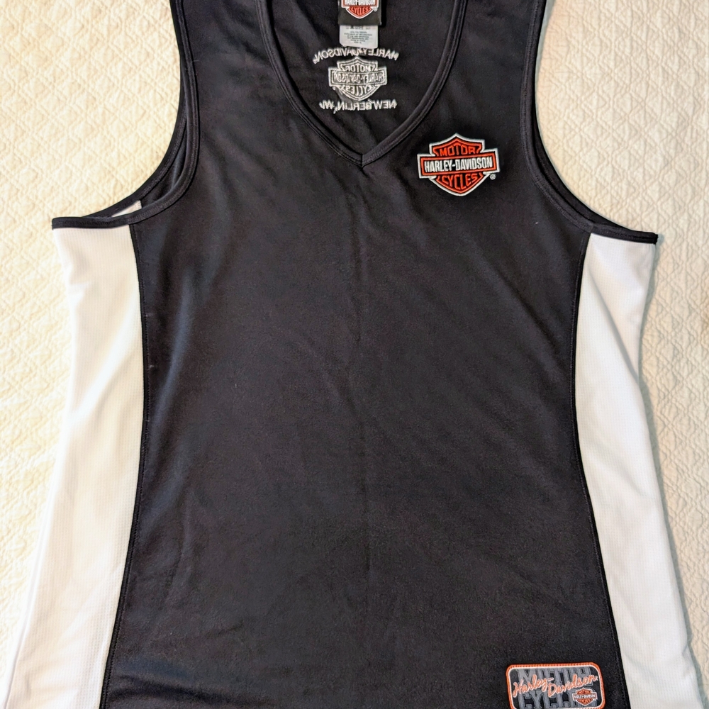 Harley-Davidson Black and White Tank Top